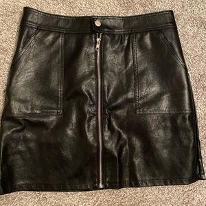 Faux leather skirt